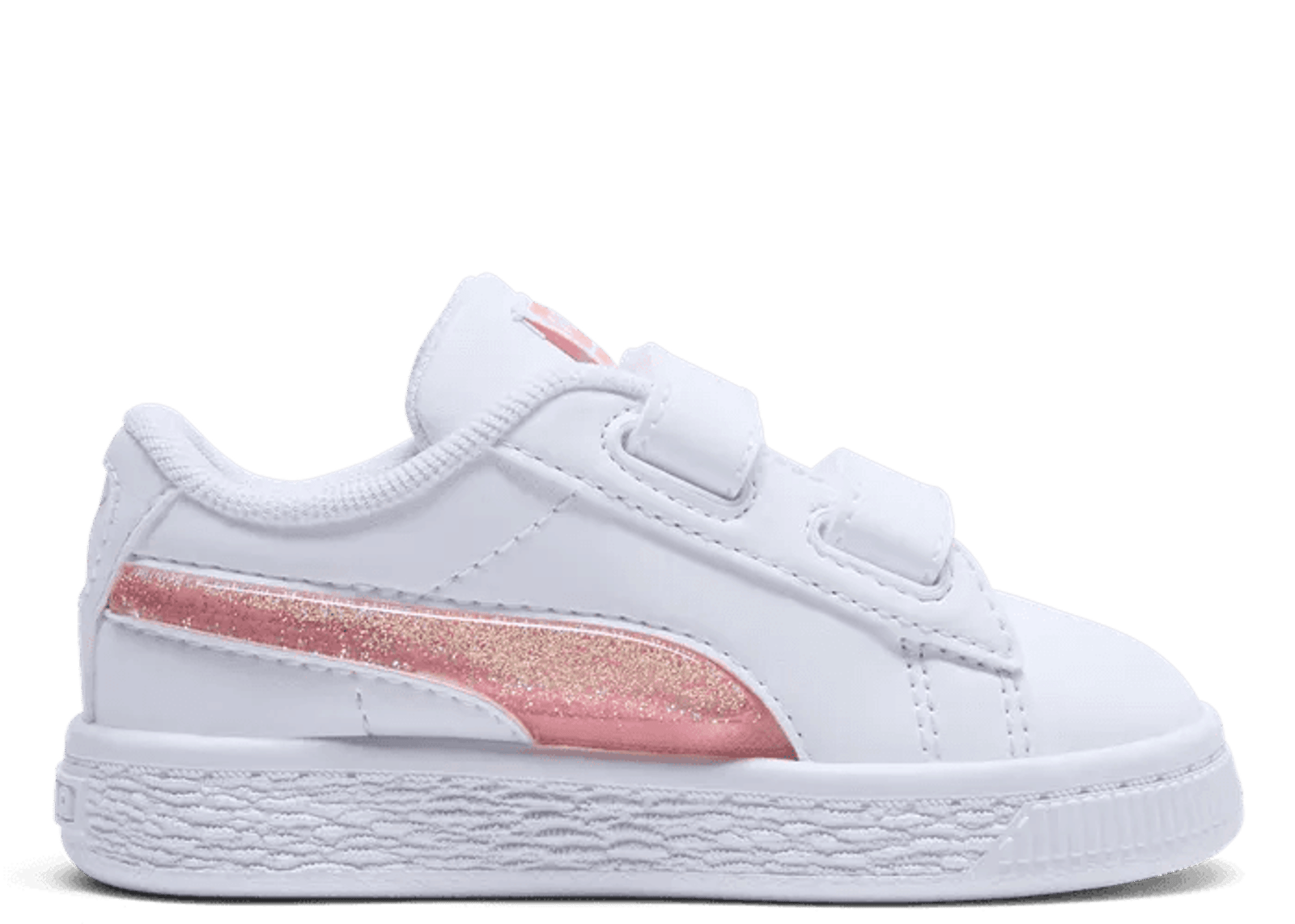 PUMA Basket Glitter s' Sneakers in White (TD)
