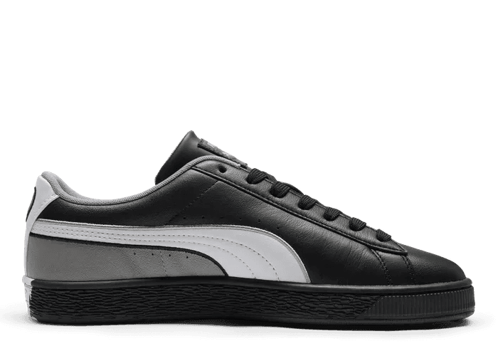 PUMA Basket Vegas Flagship Sneakers in Black/Feather Grey/Stormy Slate
