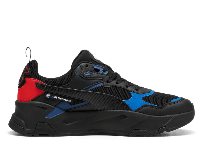PUMA BMW M Motorsport Trinity Sneakers in Black/Pro Blue/Pop Red