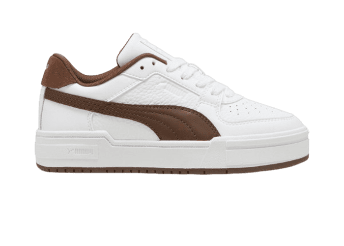 PUMA CA Pro Sneakers in White/Espresso Brown