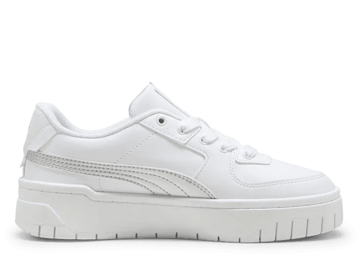 PUMA Cali Dream Iridescent Sneakers in White/Silver (GS) - 396624-01 ...