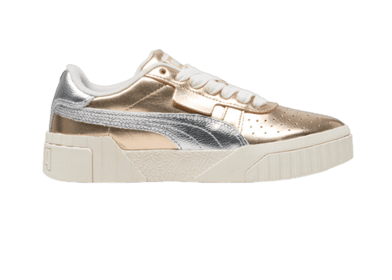 PUMA Cali Mixed Metals Sneakers in Gold/Silver/Black (GS)