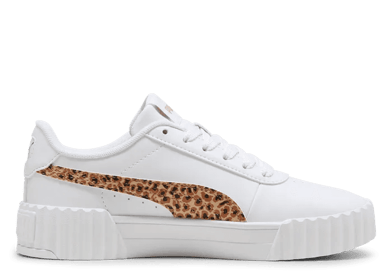 PUMA Carina 3.0 Animal Sneakers in White (GS)