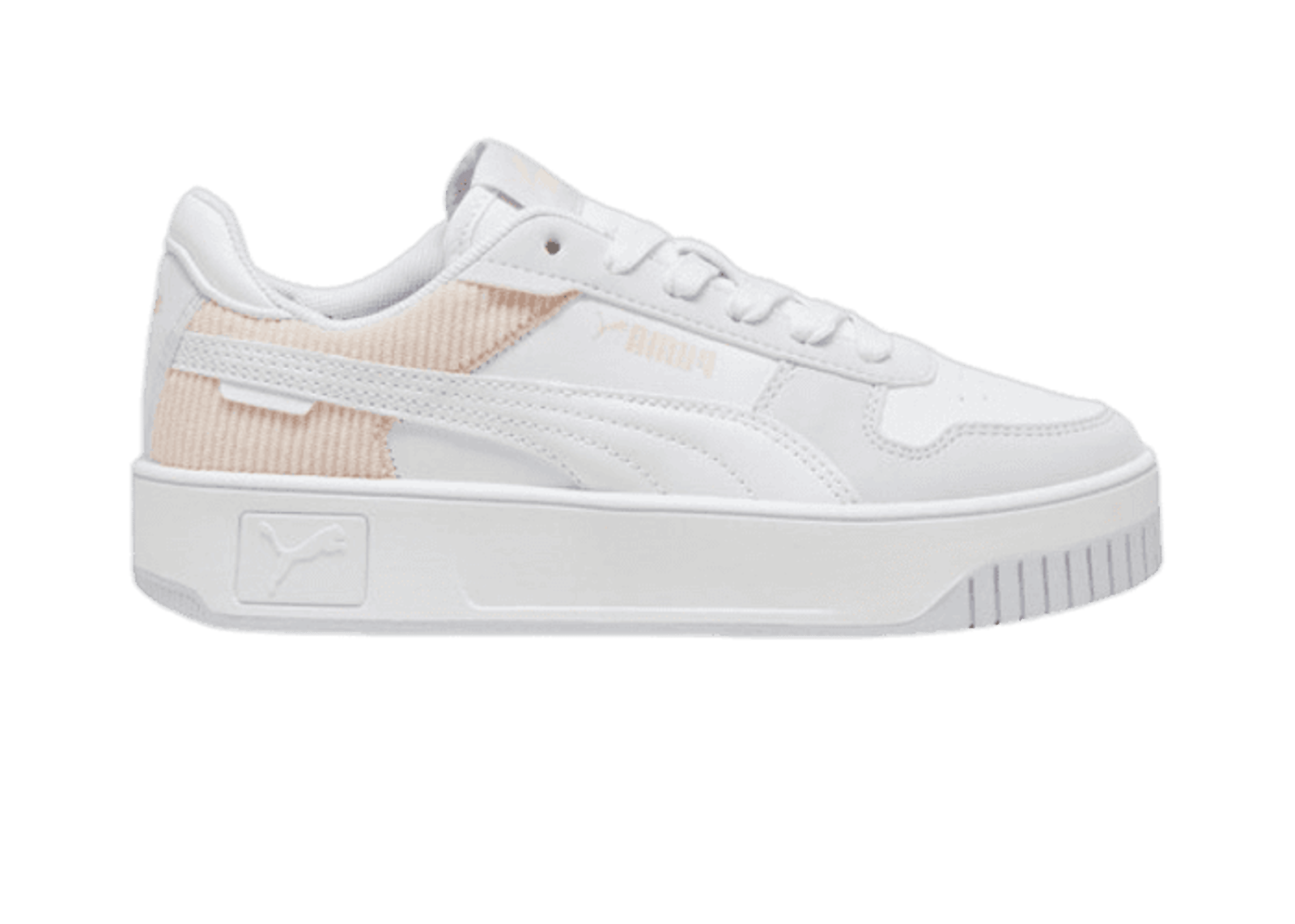 PUMA Carina Street Cord Sneakers in Silver Mist/White/Island PUMA Carina Street Cord Sneakers in Silver Mist/White/Island