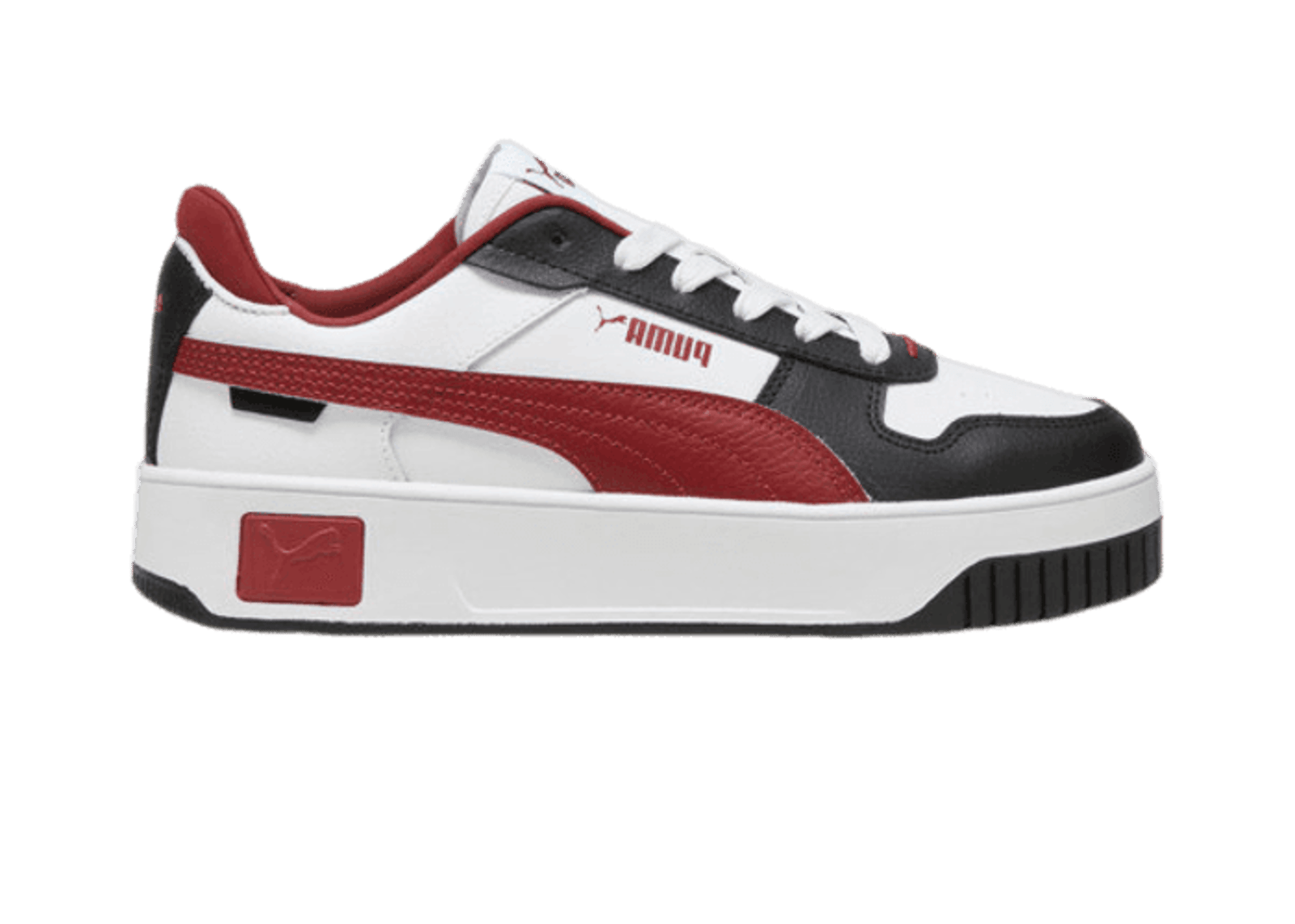 PUMA Carina Street Sneakers in White/Intense Red/Black