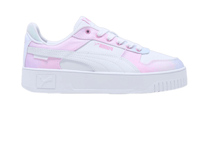 PUMA Carina Street Watercolor Sneakers in Mauved Out/White