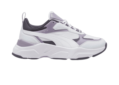 PUMA Cassia Sneakers in Silver Mist/White/Galactic Grey