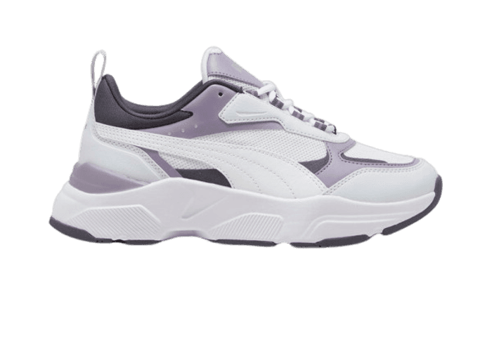 PUMA Cassia Sneakers in Silver Mist/White/Galactic Grey