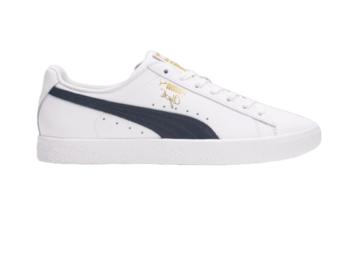 PUMA Clyde Core Foil Sneakers in Dark Blue