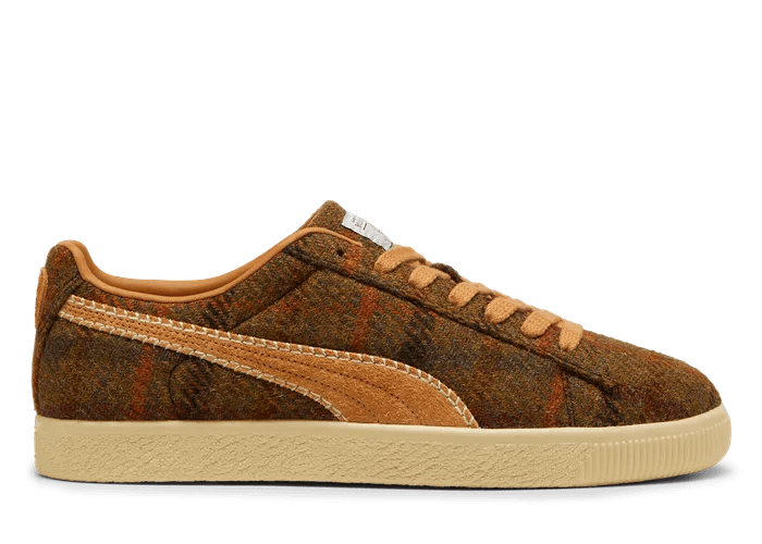 Puma Clyde Harris Tweed Chamomile Caramel Latte