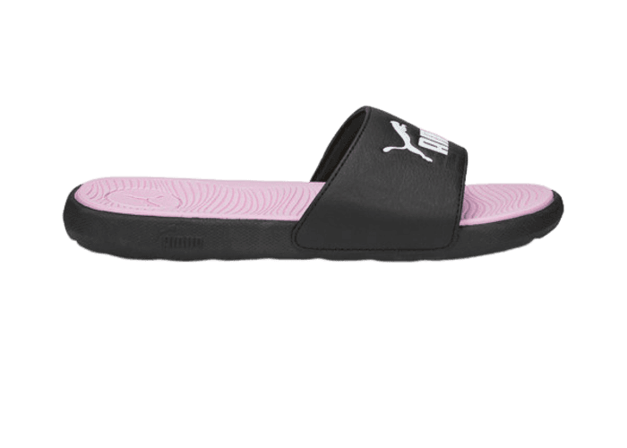 PUMA Cool Cat 2.0 Slides in Black/White/Pale Pink