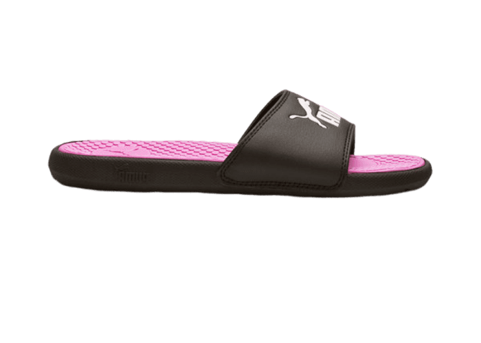 PUMA Cool Cat Slides in Black/Opera Mauve/White
