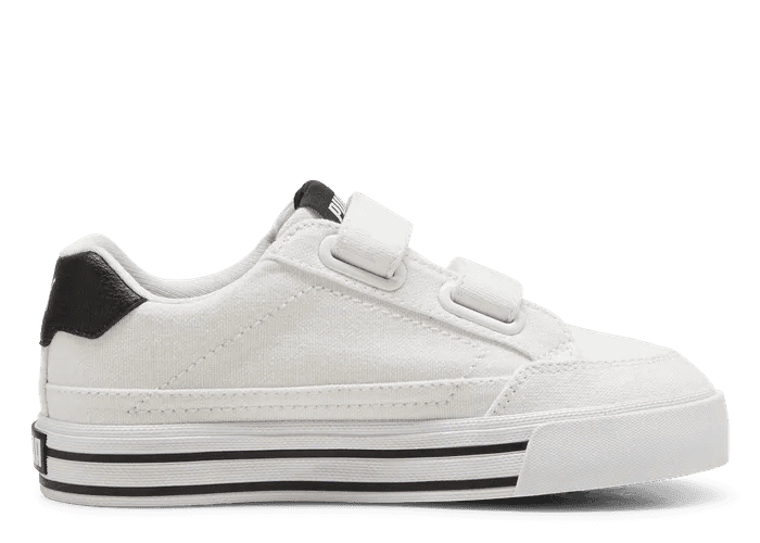 PUMA Court Classic Vulc Formstrip Sneakers in White/Black (PS)
