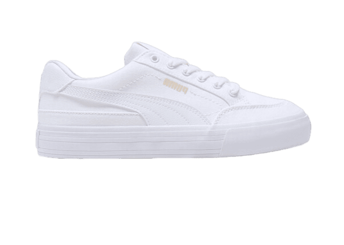 PUMA Court Classic Vulc Womens Sneakers in White/Alpine Snow