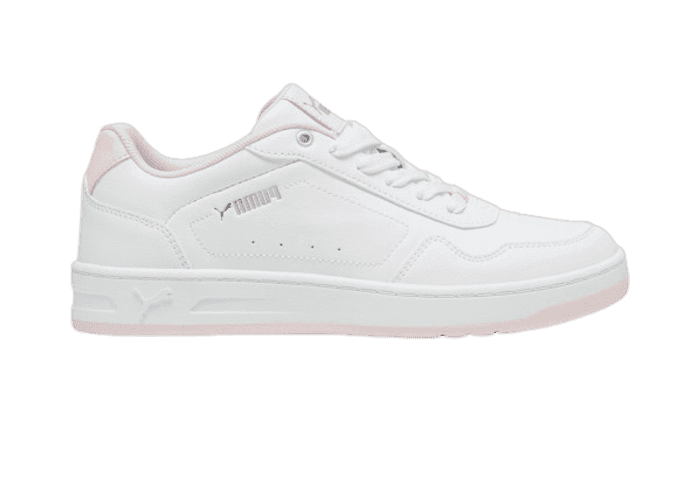 ◆PUMA◆ Coat Classic White Pink Silver 39502104 395021-04 Puma Shoes (Trainers) COURT CLASSIC (women)