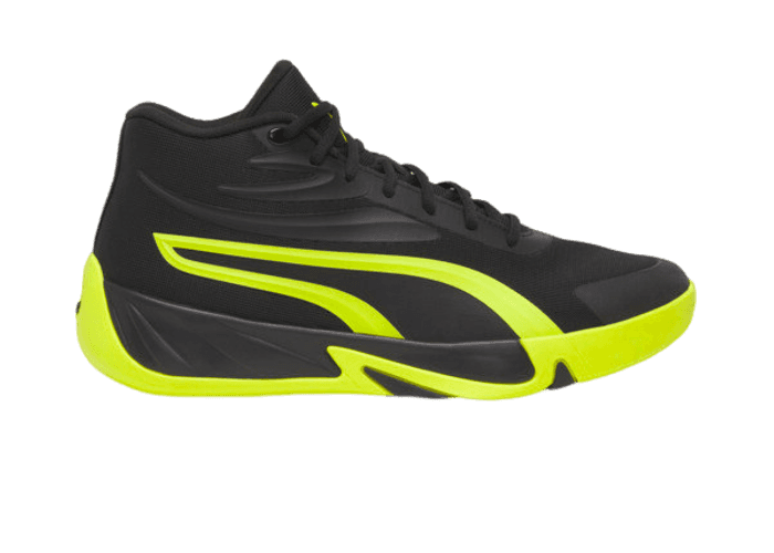 PUMA Court Pro Basketball in Black/Electric Lime