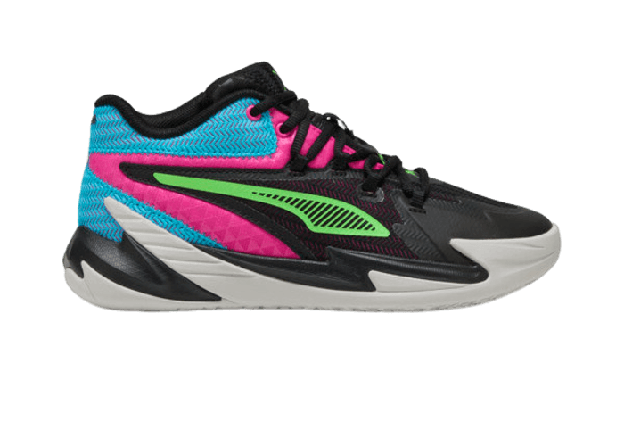 PUMA Dagger Basketball in Black/Fluro Pink Pes (GS)