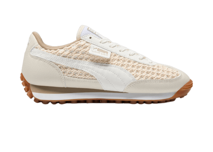 PUMA Easy Rider Knit Sneakers in Warm White/Oak Branch
