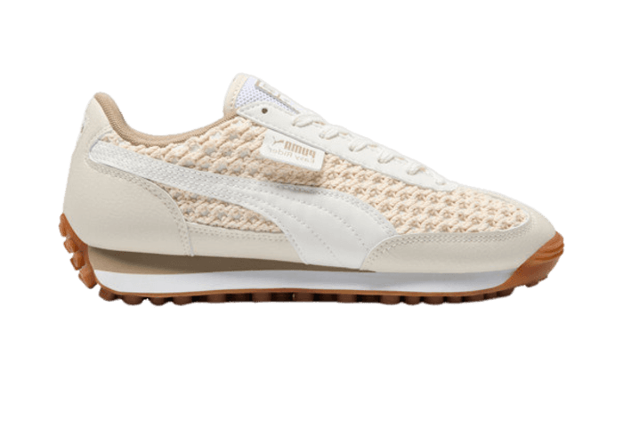 PUMA Easy Rider Knit Sneakers in Warm White/Oak Branch