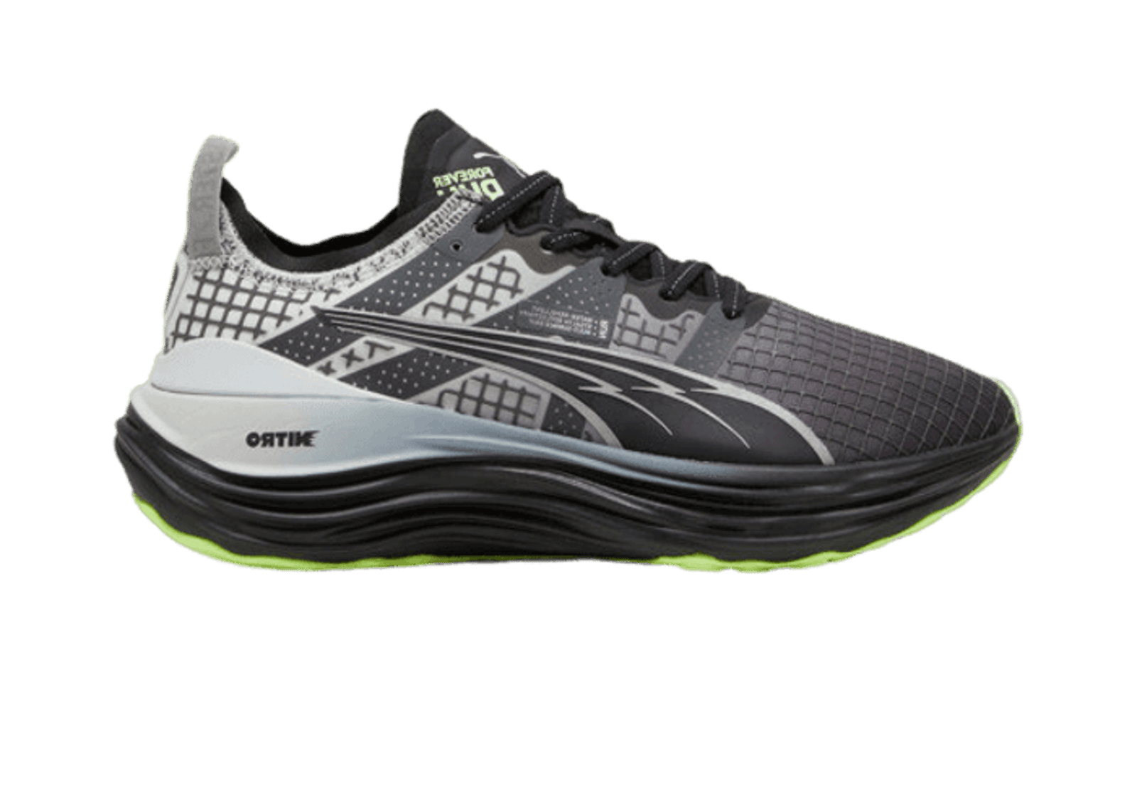 PUMA ForeverRun NITRO⢠Water-Repellent in Black/Glacial Grey/Fizzy Apple