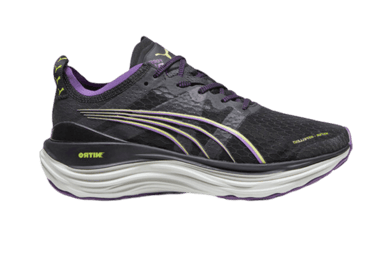 PUMA ForeverRun NITROâ¢ WTR in Black/Purple Pop/Yellow Burst