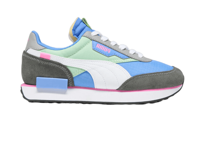 PUMA Future Rider Play On Sneakers in Blue Skies/Pure Green