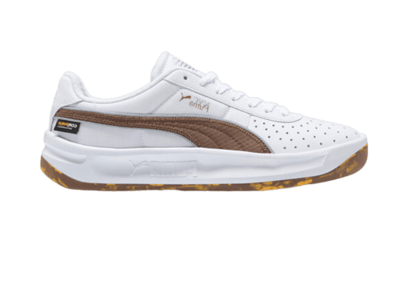 PUMA GV Special NYC Long Run Cordura Sneakers in White/Haute Coffee/Silver