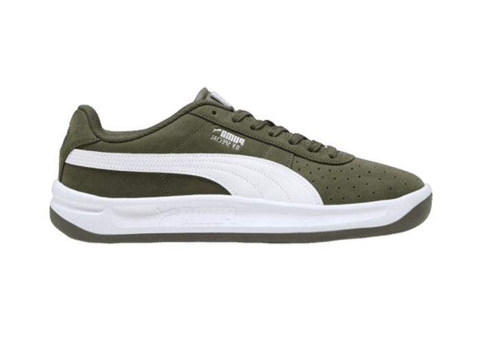 PUMA GV Special Olive Sneakers in Dark Olive/White/Silver
