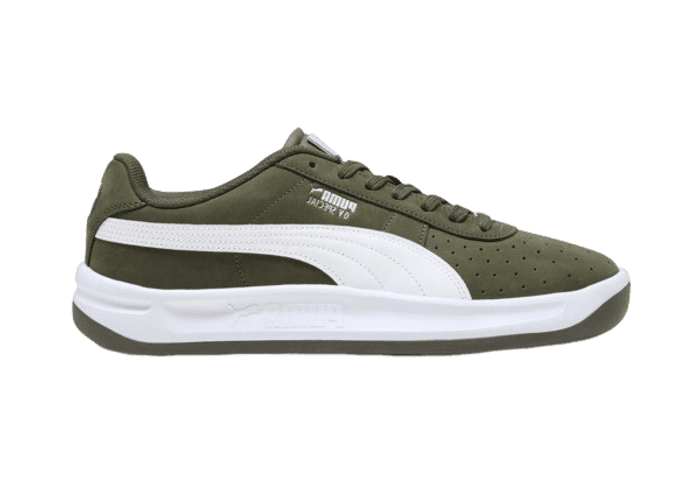 PUMA GV Special Olive Sneakers in Dark Olive/White/Silver