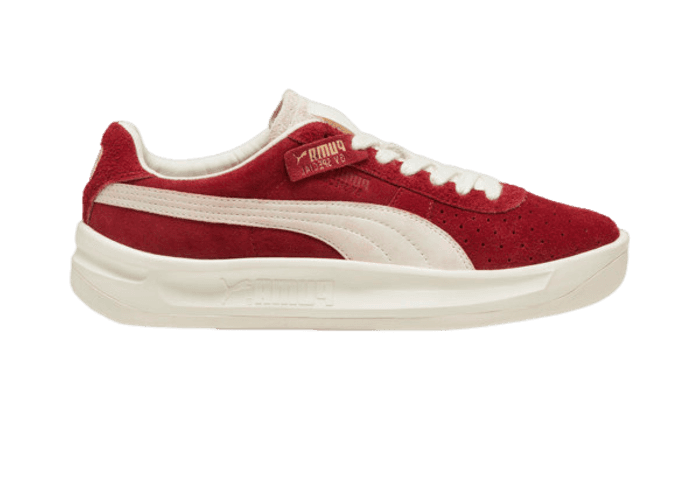 PUMA GV Special Suede Sneakers in Intense Red/Frosted Ivory
