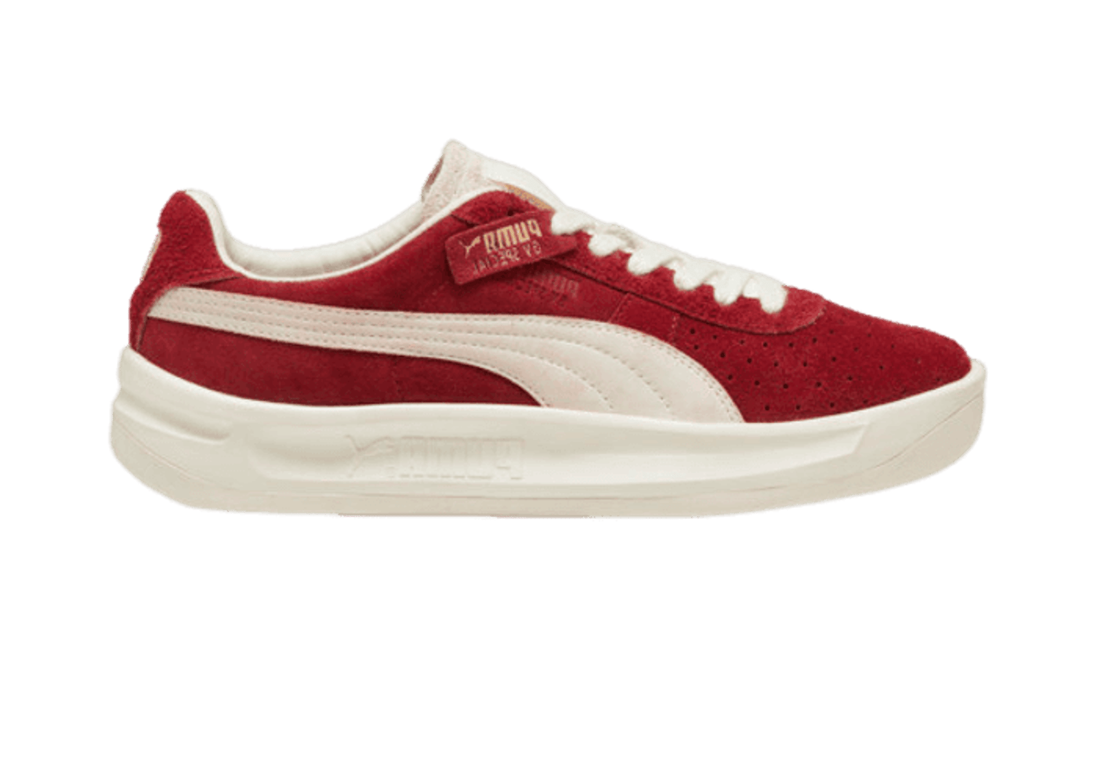 PUMA GV Special Suede Sneakers in Intense Red/Frosted Ivory