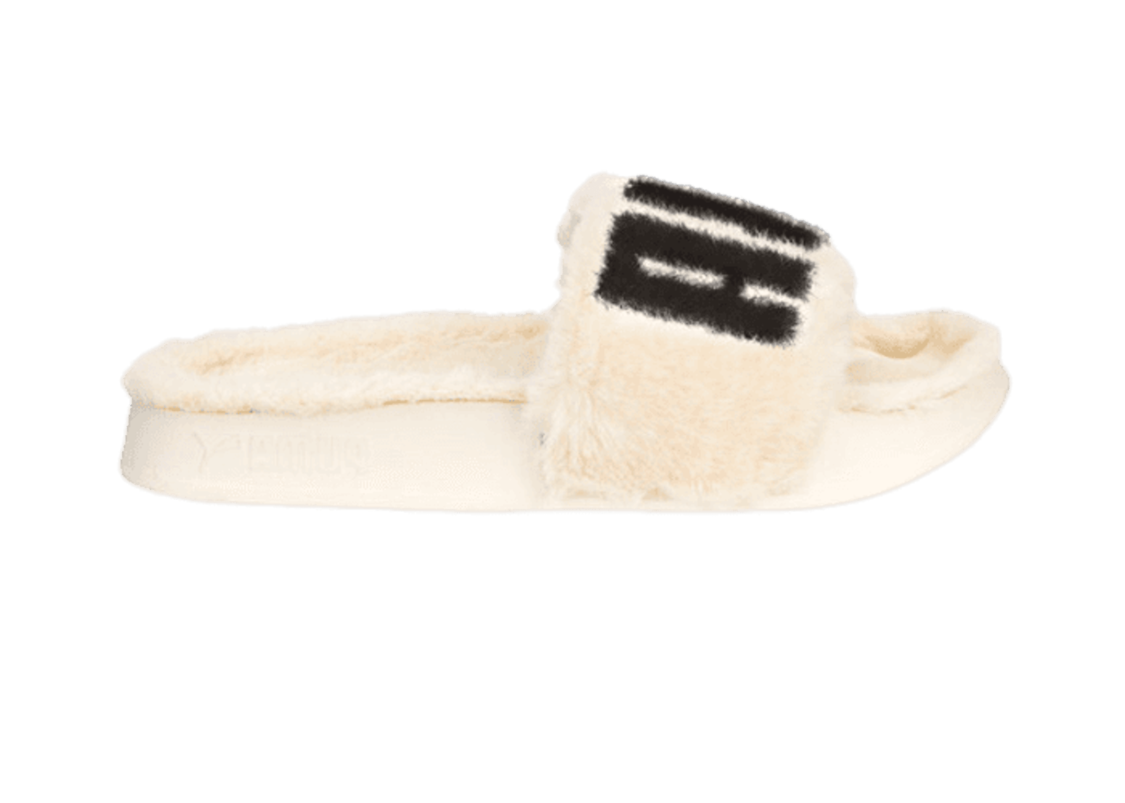 PUMA Leadcat 2.0 Fuzz Slides in Eggnog/Black