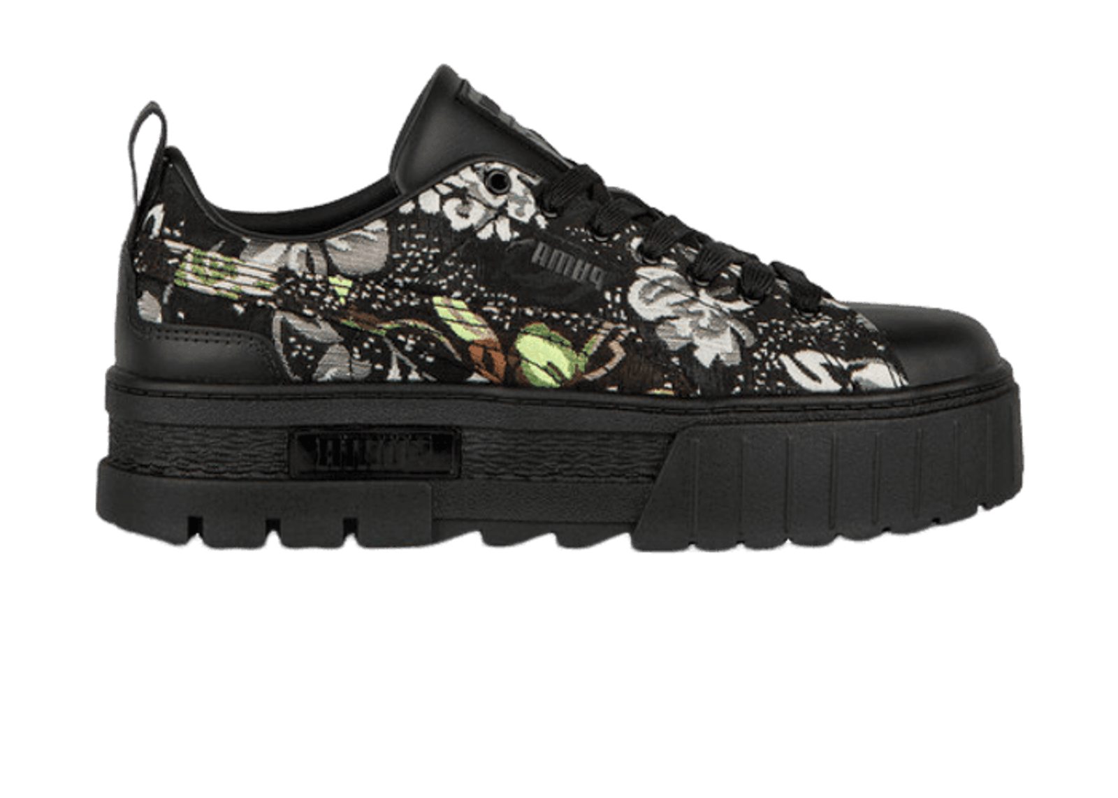 PUMA Mayze Dark Floral Sneakers in Black/Silver/Smokey Grey