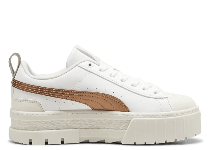 PUMA Mayze Glow-Up Sneakers in White/Vapor Grey