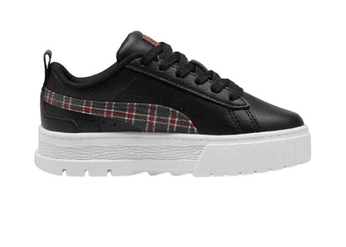 PUMA Mayze Winter Tartan ' Sneakers in Black/For All Time Red (GS)
