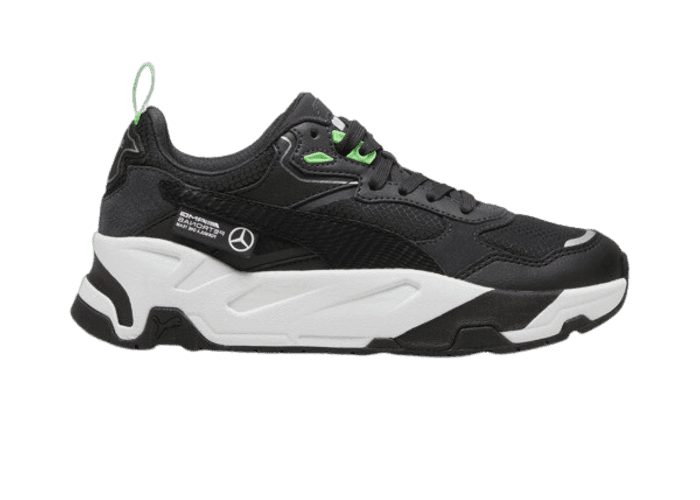 PUMA Mercedes-AMG Petronas F1Â® Trinity Sneakers in Black/Fizzy Green (GS)