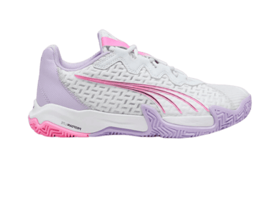 PUMA NOVA Elite Court in Silver Mist/White/Vivid Violet