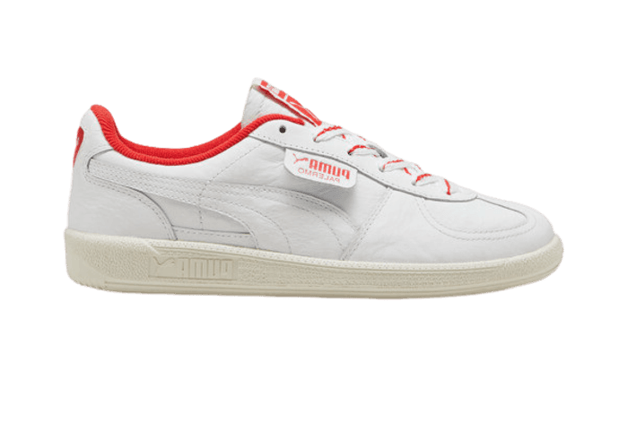 PUMA Palermo Lady Court Sneakers in White/Vapor Grey