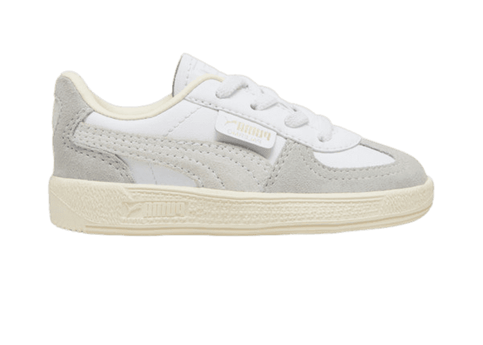 PUMA Palermo Leather s' Sneakers in White/Cool Light Grey/Sugared