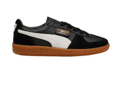 PUMA Palermo Leather Sneakers in Black/Feather Grey/Gum
