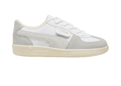 PUMA Palermo Leather Sneakers in White/Cool Light Grey/Sugared Almond (PS)