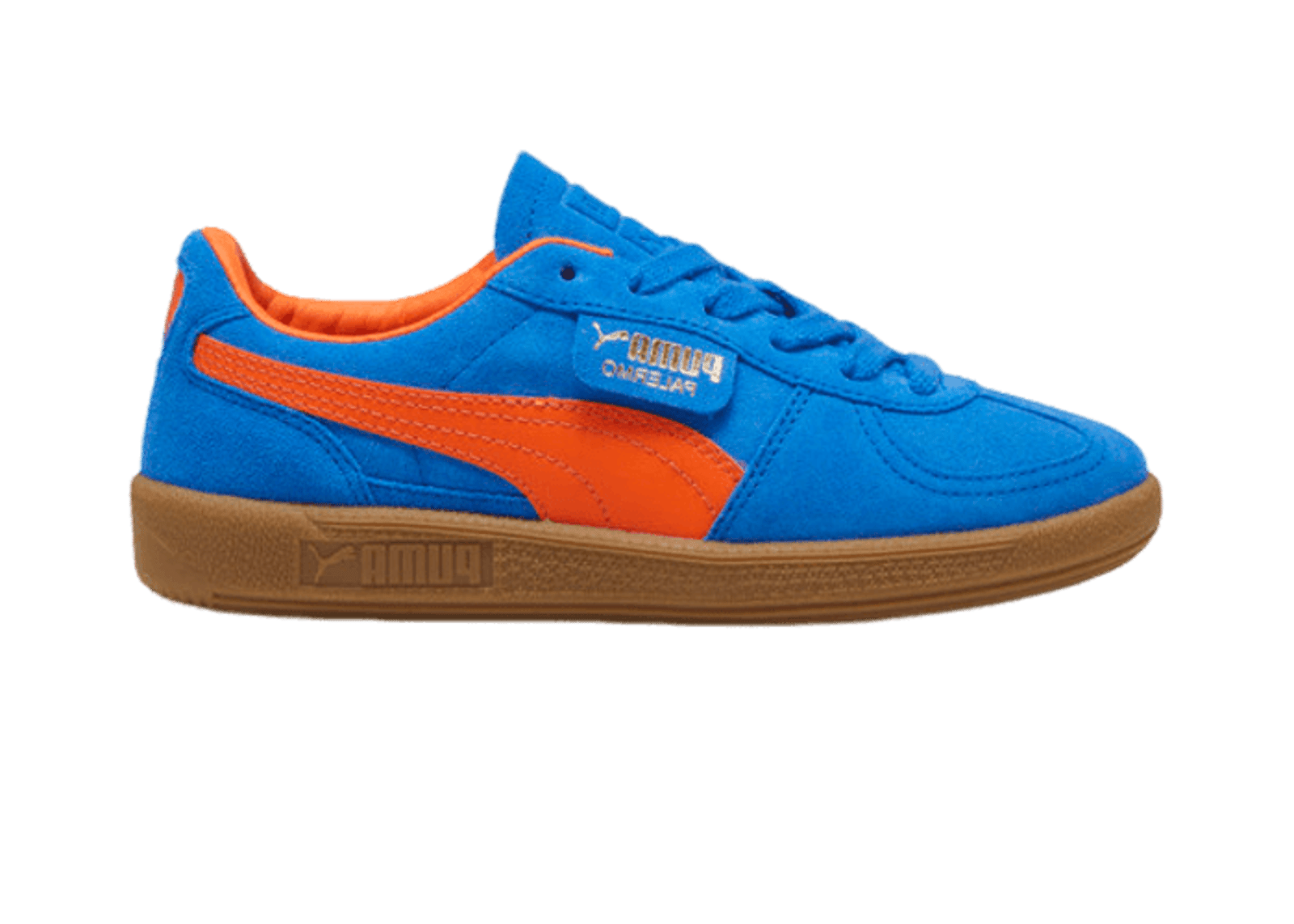 PUMA Palermo Sneakers in Hyperlink Blue/Flame Flicker/Gum (GS)