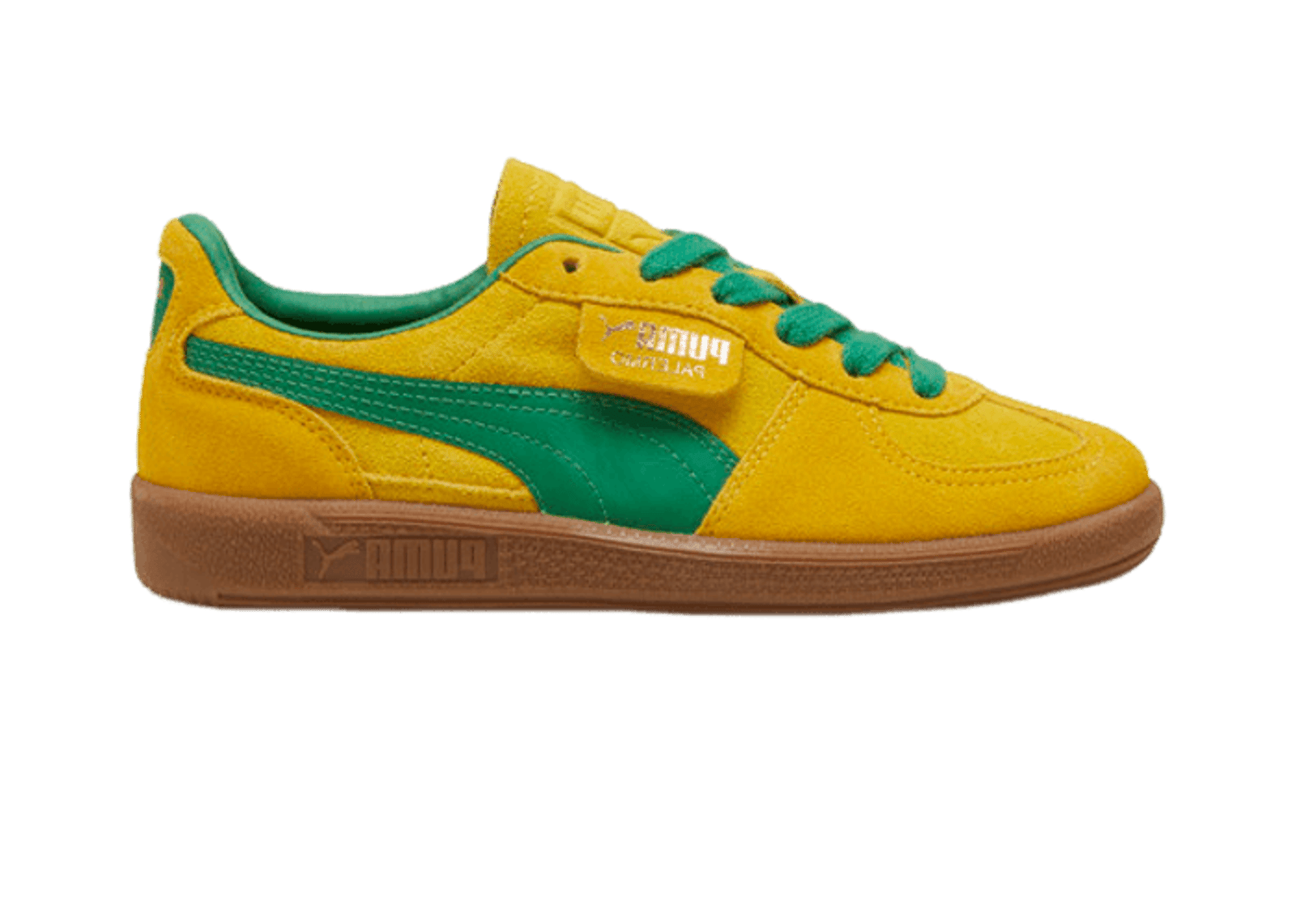 PUMA Palermo Sneakers in Pelé Yellow Sizzle/Archive Green (GS)
