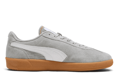 PUMA Palermo Supertifo Suede Sneakers in Smokey Grey/White/Gold
