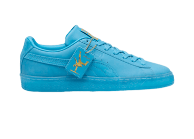 PUMA PLAY LOUD Suede Sneakers in Speed Blue/Gold