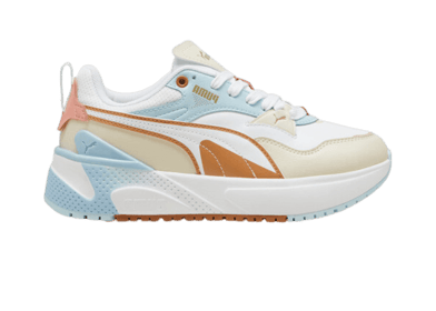 PUMA R78 Disrupt Sneakers in Alpine Snow/Caramel Latte/Frosted Dew