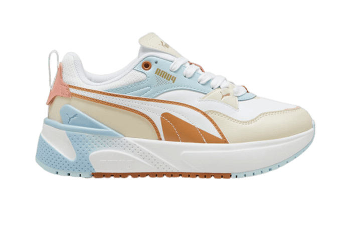 PUMA R78 Disrupt Sneakers in Alpine Snow/Caramel Latte/Frosted Dew