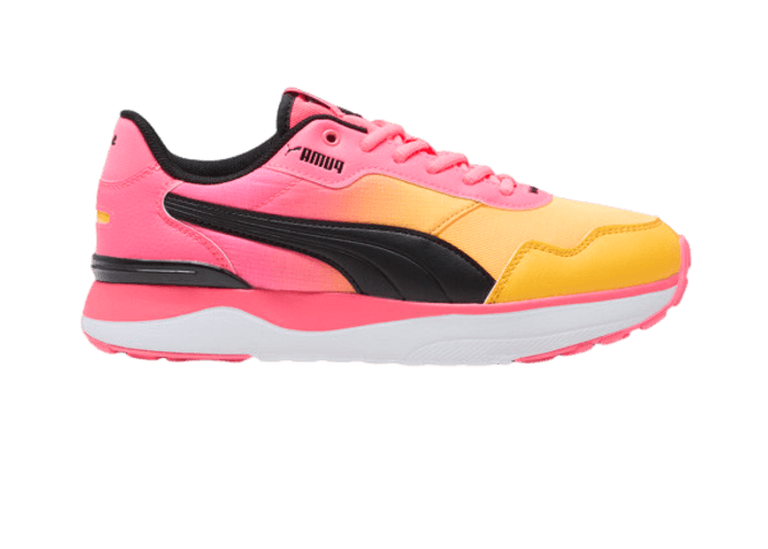PUMA R78 Voyage Fade Sneakers in Sunset Glow/Black/Sun Stream