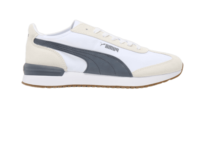 PUMA R78 Wind Nylon Sneakers in White/Glacial Grey/Frosted Ivory