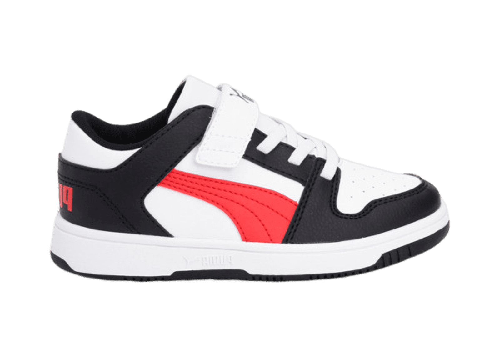 PUMA Rebound LayUp Lo in White/High Risk Red/Black (PS)
